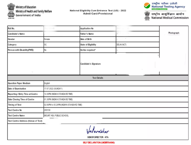 NEET 2025 Admit Card: Download Hall Ticket at neet.nta.nic.in