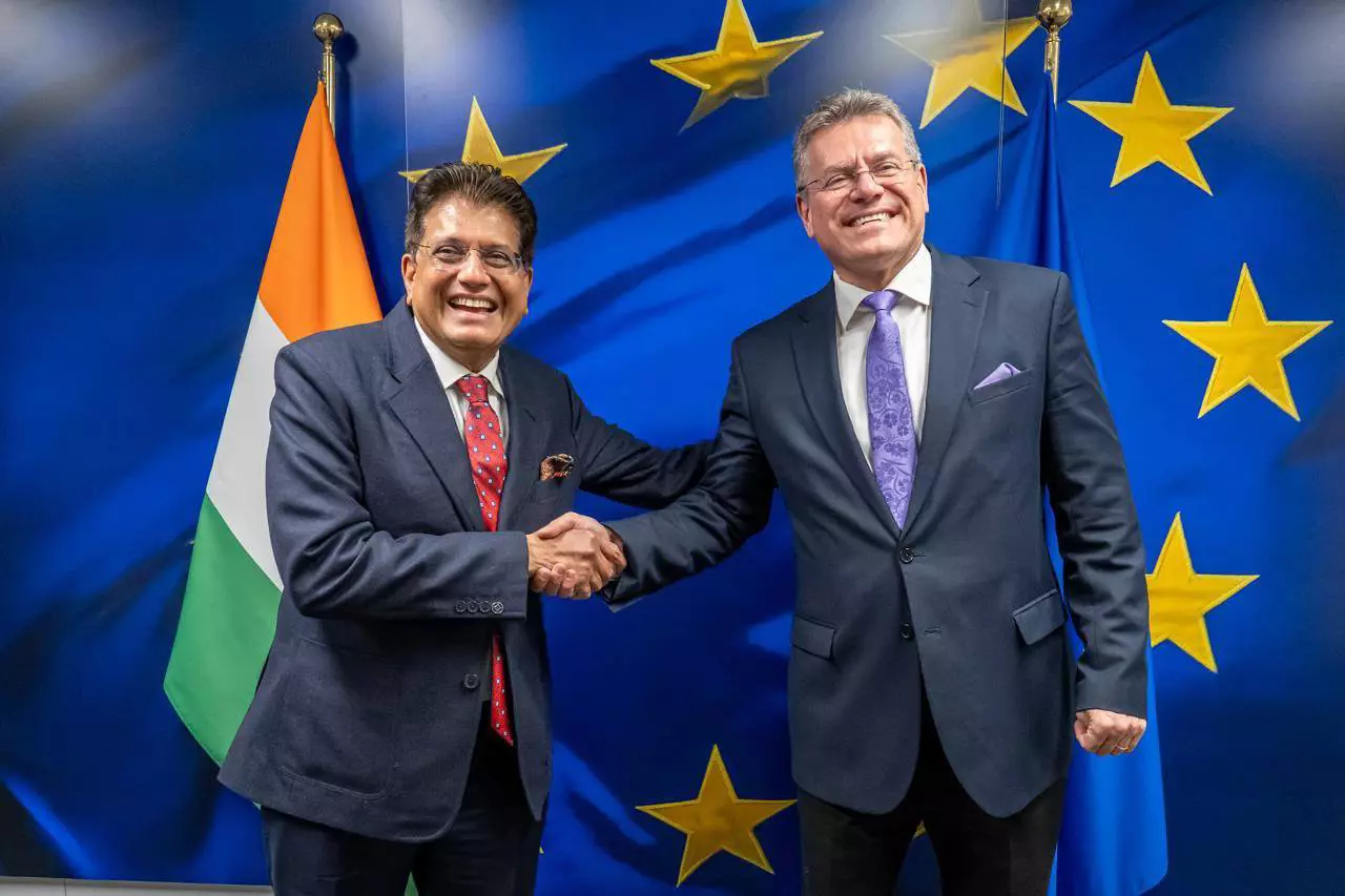 India–EU Free Trade Agreement Talks Gain Momentum as Piyush Goyal Meets EU Trade Commissioner in Brussels