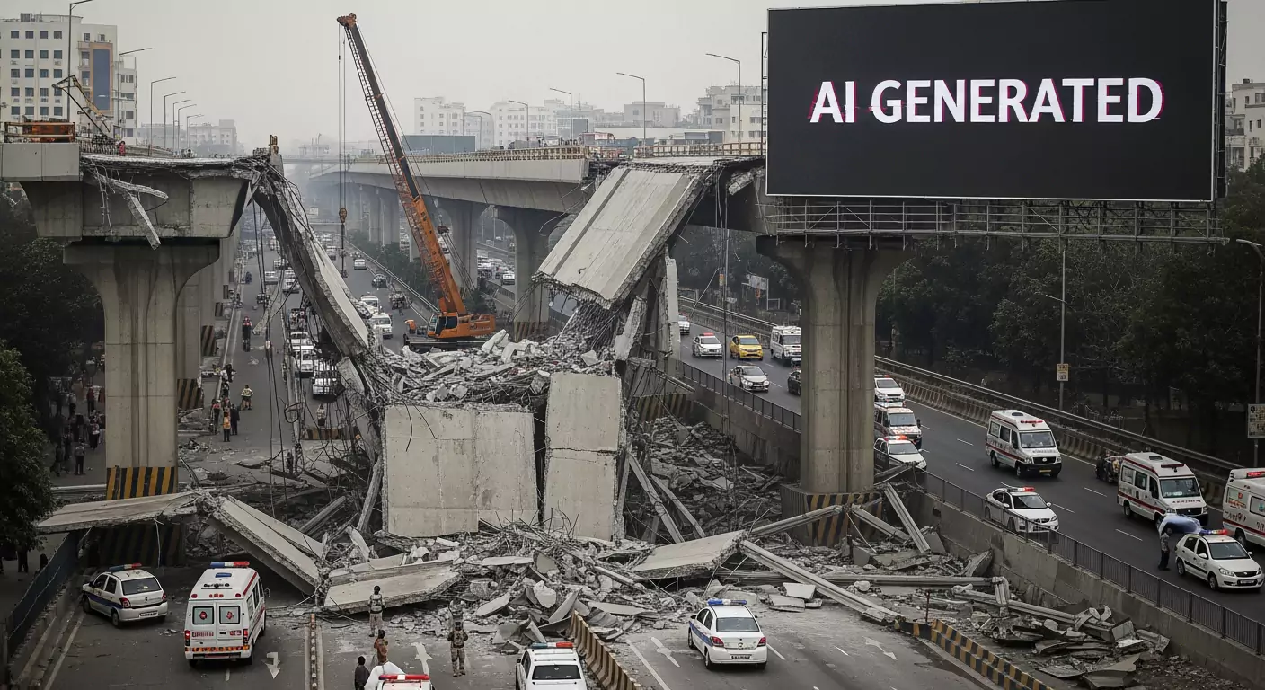 Mumbai Metro Slab Collapse in Mulund