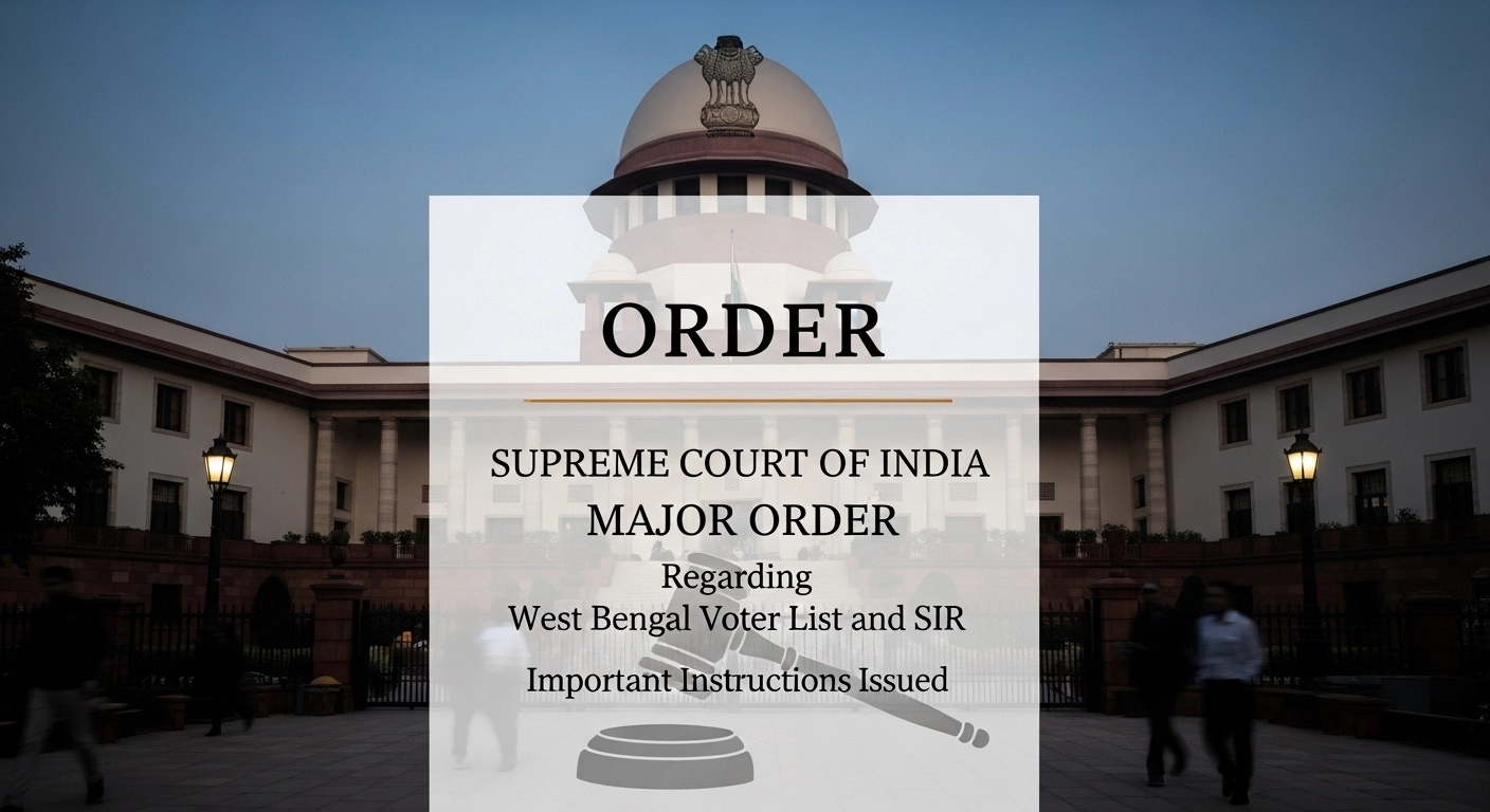 West Bengal voter list SIR Supreme Court