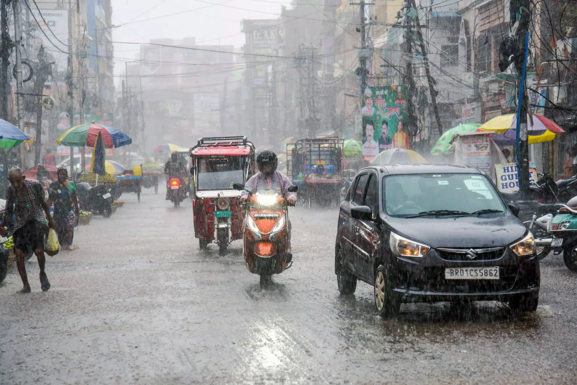 heavy rain